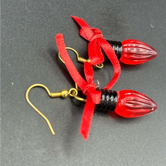 Christmas Earrings, Lightbulb Earrings, Cute Christmas, New Handmade Item - Picture 9 of 9